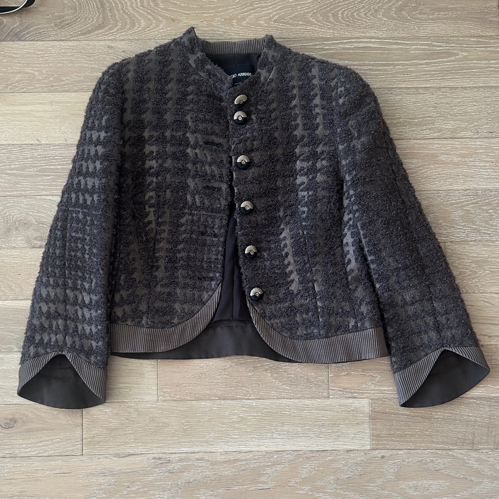 Giorgio Armani Charcoal Teddy Jacket